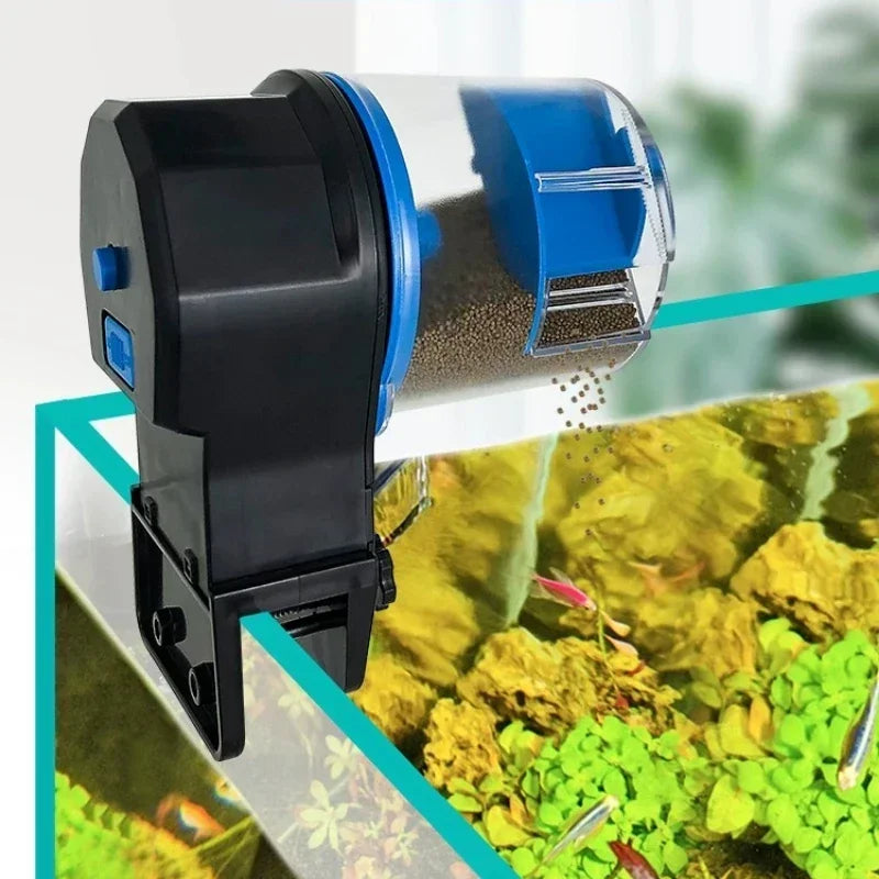 Automatic Fish Tank Feeder Intelligent Timing Automatic Feeder Aquarium Goldfish Feeder Capacity Fish Aquarium Feeding Apparatus