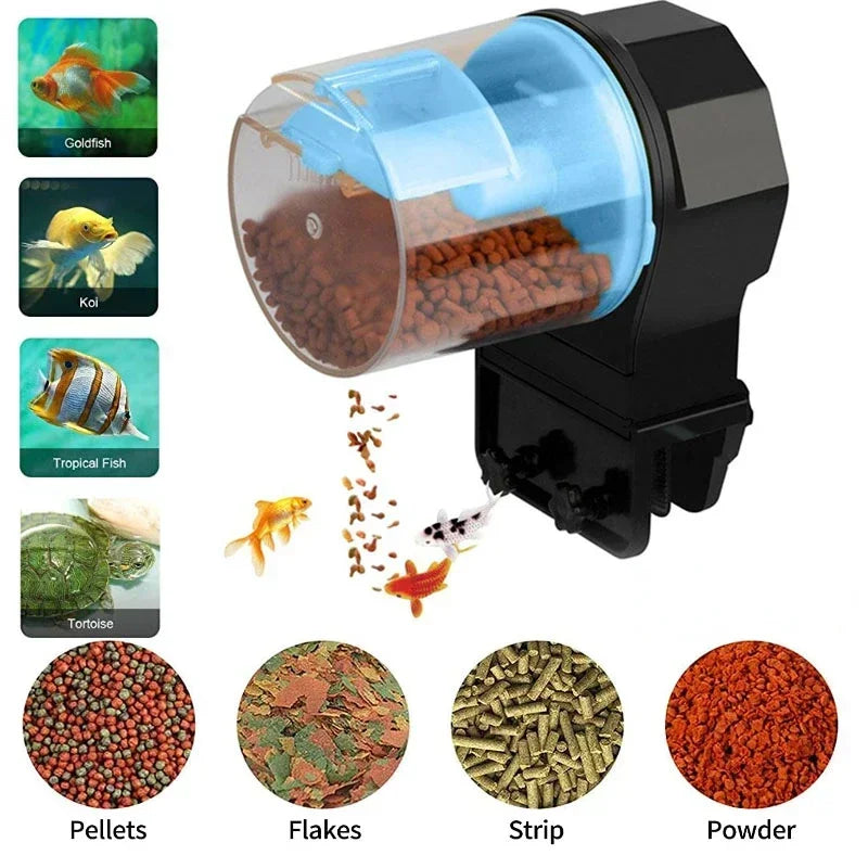 Automatic Fish Tank Feeder Intelligent Timing Automatic Feeder Aquarium Goldfish Feeder Capacity Fish Aquarium Feeding Apparatus