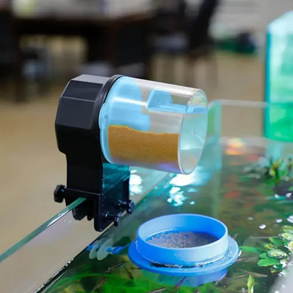 Automatic Fish Tank Feeder Intelligent Timing Automatic Feeder Aquarium Goldfish Feeder Capacity Fish Aquarium Feeding Apparatus